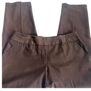 AGB Classic Brown Women's Trousers Casual Pants‎ Size 10 Petite Pristine